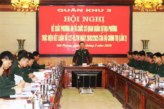 Quân khu 3 xây dựng cơ quan quân sự địa phương vững mạnh